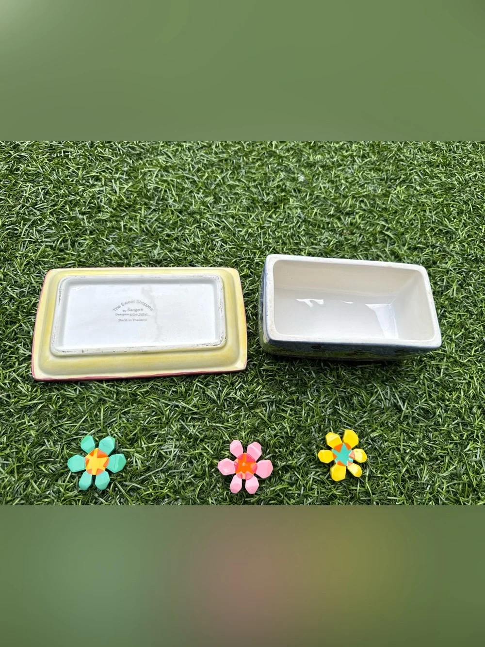 🌼Sango The Sweet Shoppe Ceramic Butter Dish Lid Sue Zipkin Vintage